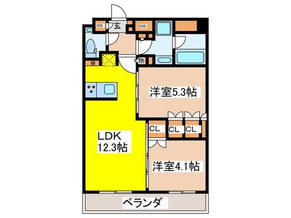 ザ・パークハビオ上北沢の物件間取画像